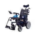Cadeira de rodas dobrável em liga de alumínio elétrica com bateria de lítio